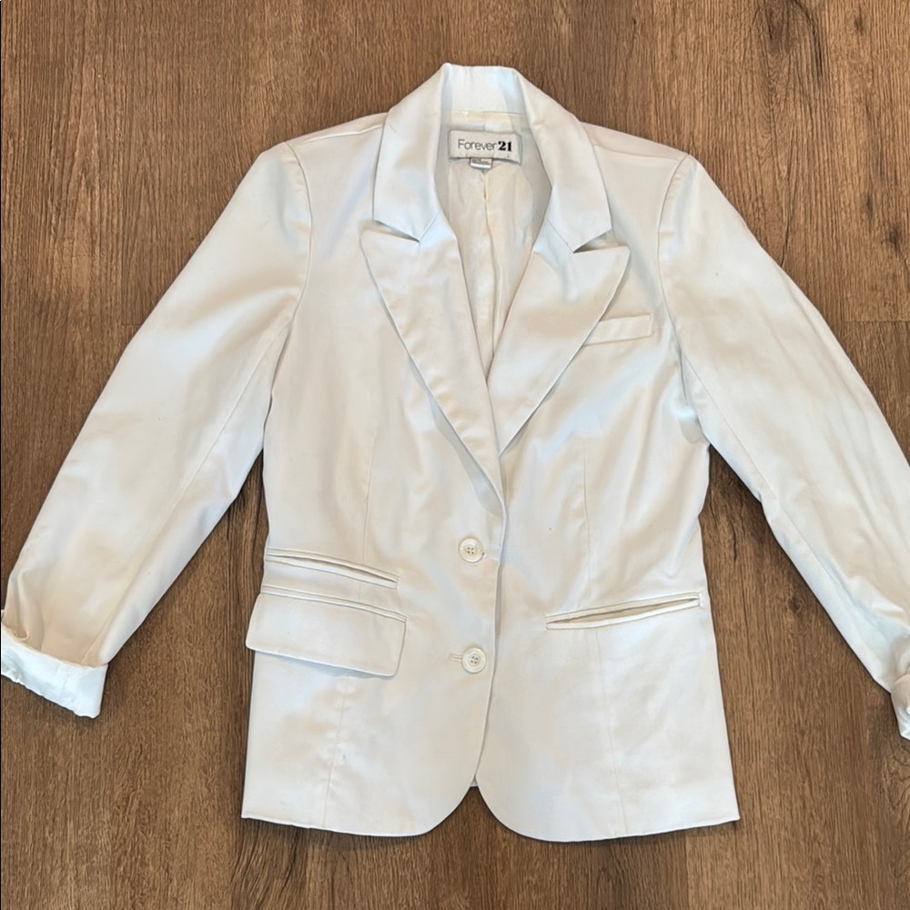 Forever 21 Classic White Blazer